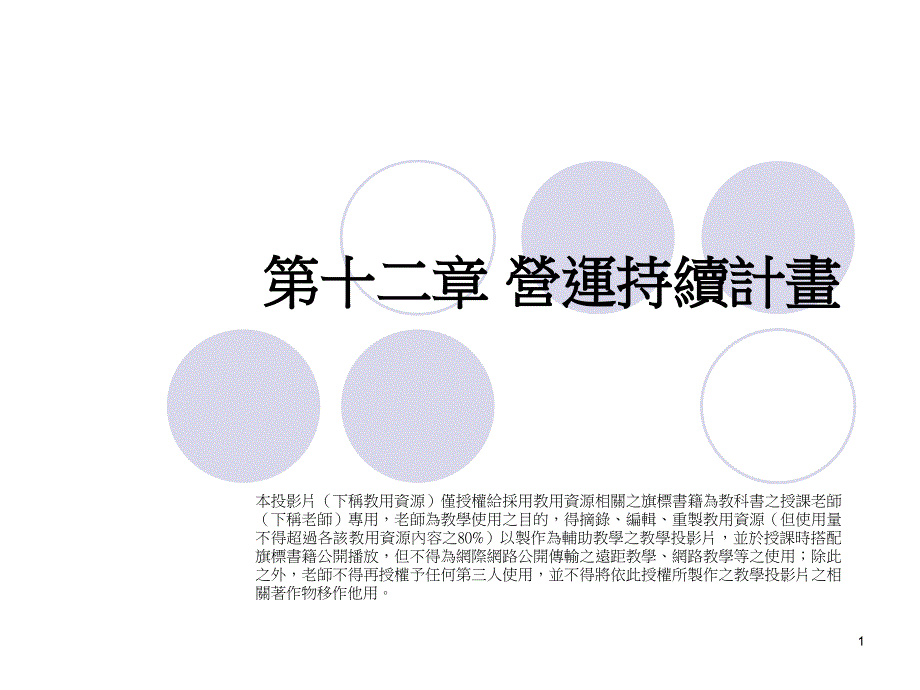 第十二章营运持续计画课件_第1页