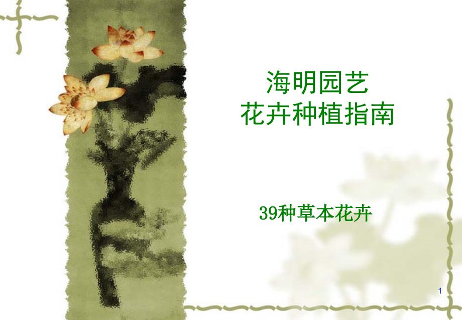 草本花卉种植指南-大连海明园艺课件_第1页