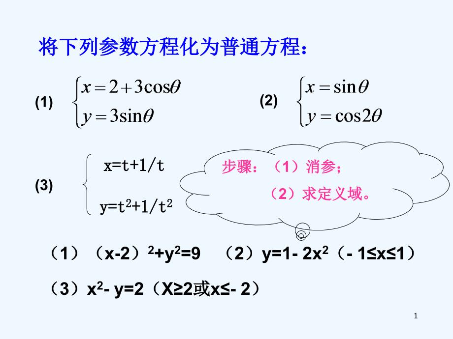 圆锥曲线的参数方程课件_第1页