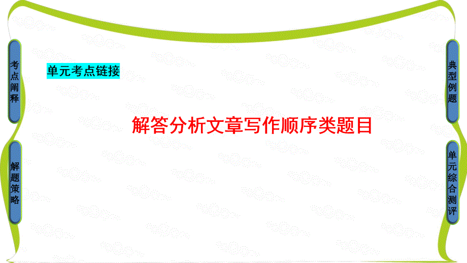 高一语文人教版必修1课件：第4单元-单元考点链接_第1页