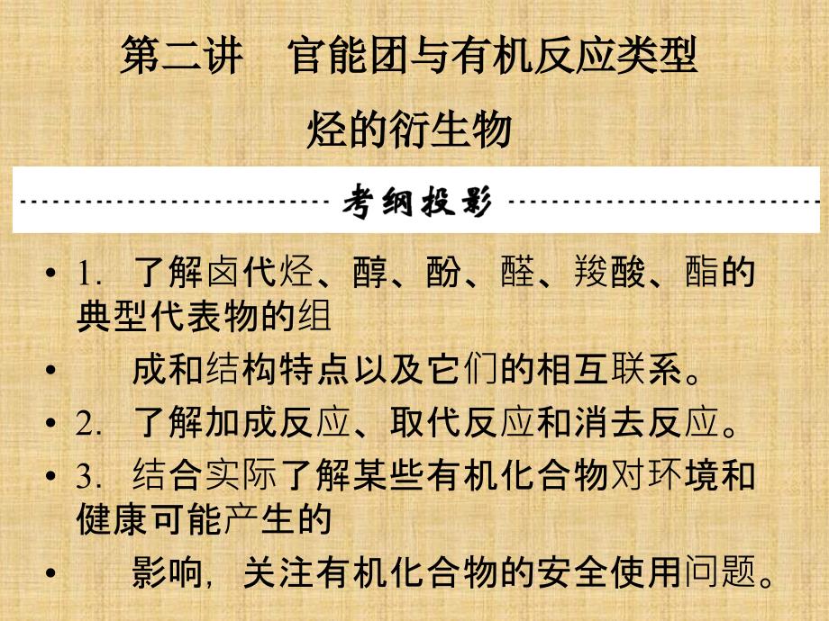 官能团与有机反应类型教学课件_第1页