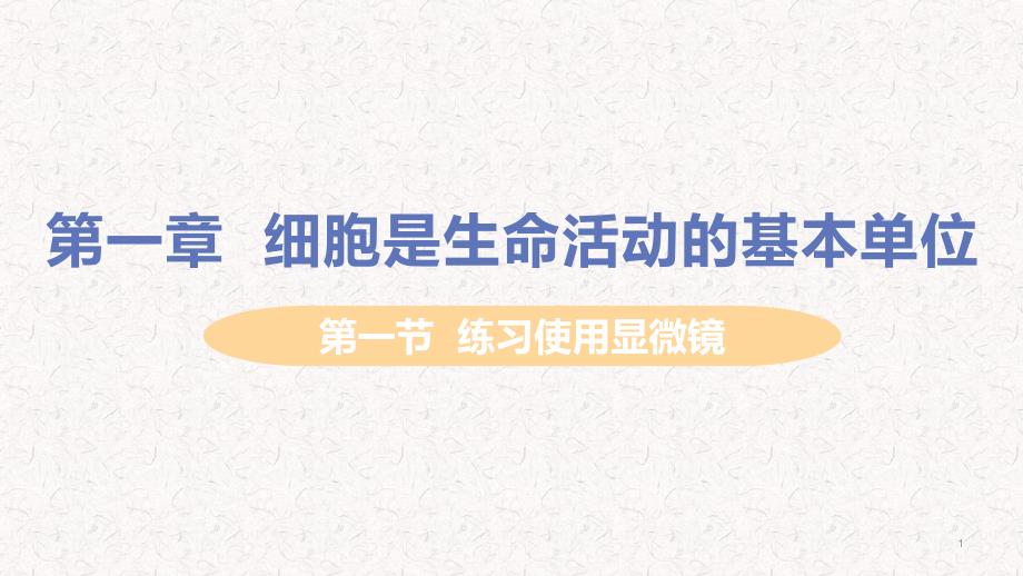 人教版七年级生物上册第二单元第一章细胞是生命活动的基本单位课件_第1页