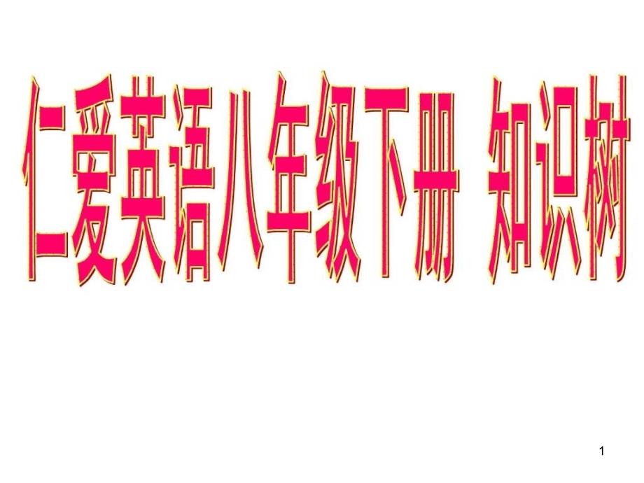 仁爱版八年级英语下册知识树课件_第1页