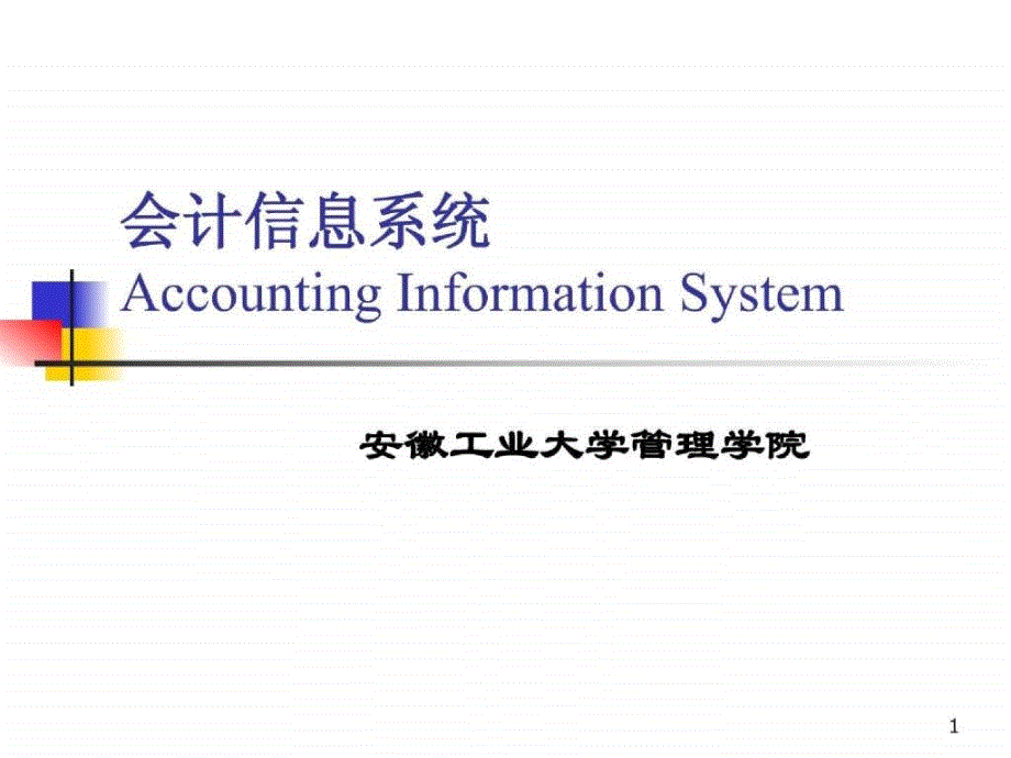 安徽工业大学会计信息系统会计信息系统审计_第1页