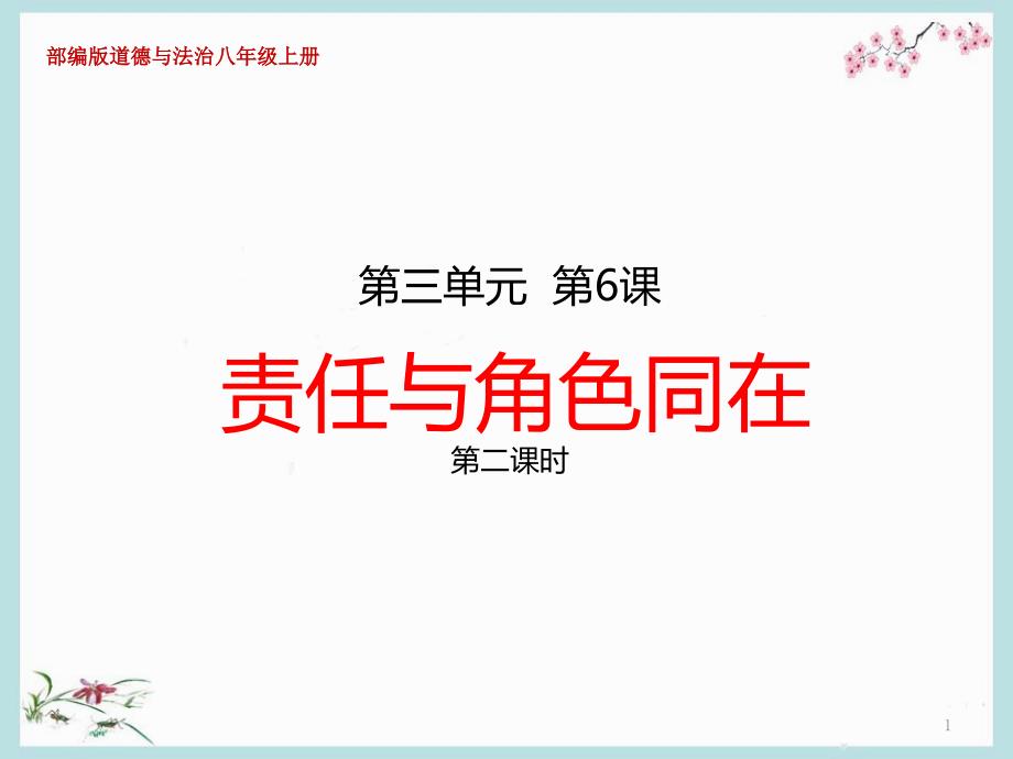 部编版八年级道德与法治上册6、《责任与角色同在》教学课件(第二课时)_第1页