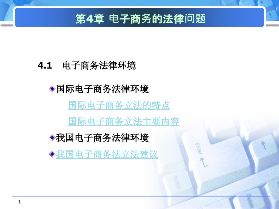 电子商务的法律问题课件_第1页