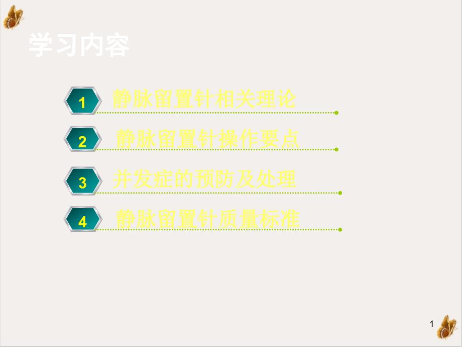 静脉留置针穿刺维护与常见并发症处理课件_第1页