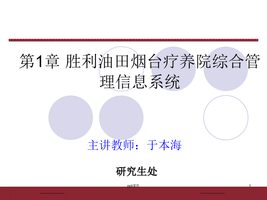 管理信息系统案例胜利油田烟台疗养院综合管理信息系统--课件_第1页