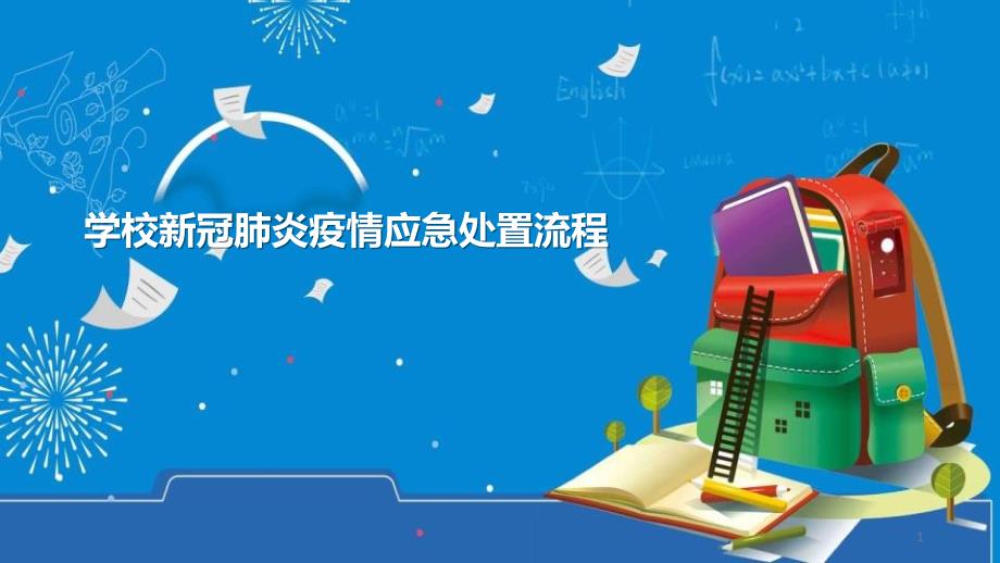 《学校新冠肺炎疫情应急处置流程》班会ppt课件健康主题班会_第1页