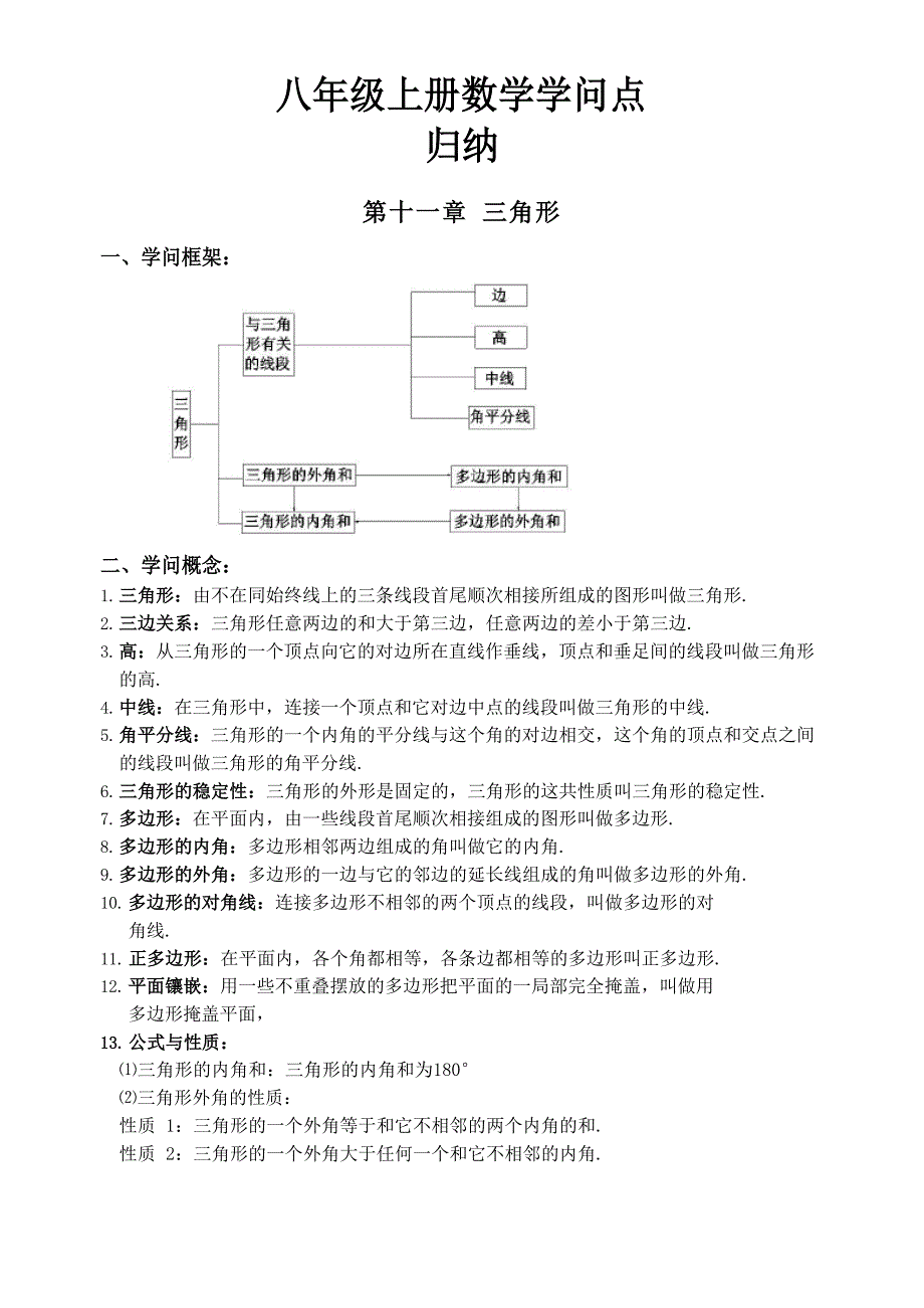 八年级上册数学知识点归纳_第1页