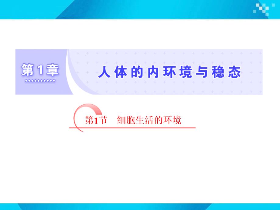 2020届人教版一轮复习细胞生活的环境ppt课件_第1页