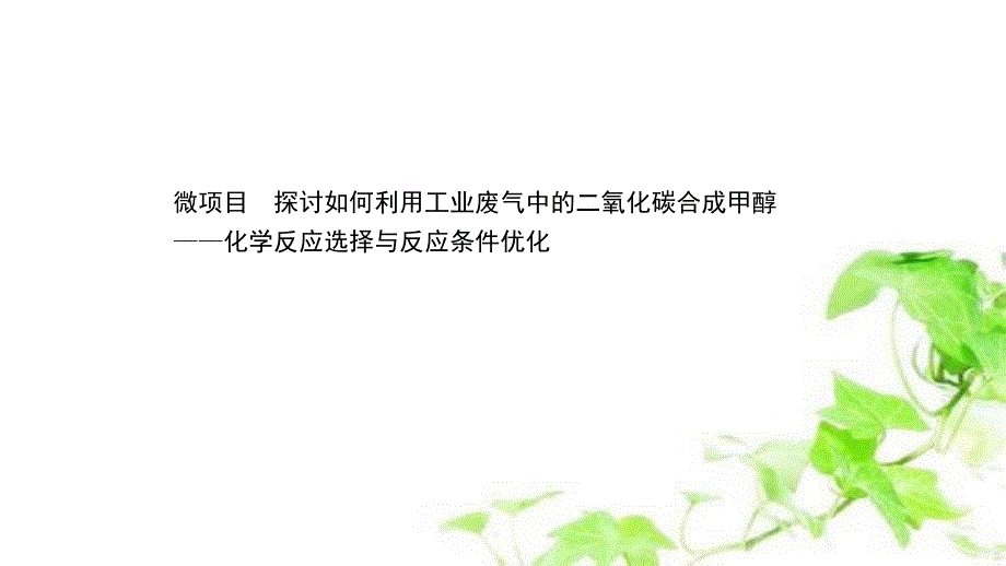 2020-2021学年高中鲁科版化学选择性必修一ppt课件：2-微项目_第1页