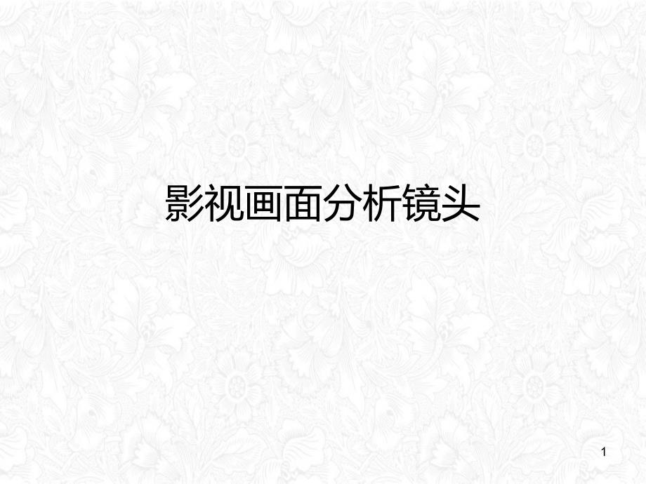 影视画面分析镜头ppt课件_第1页