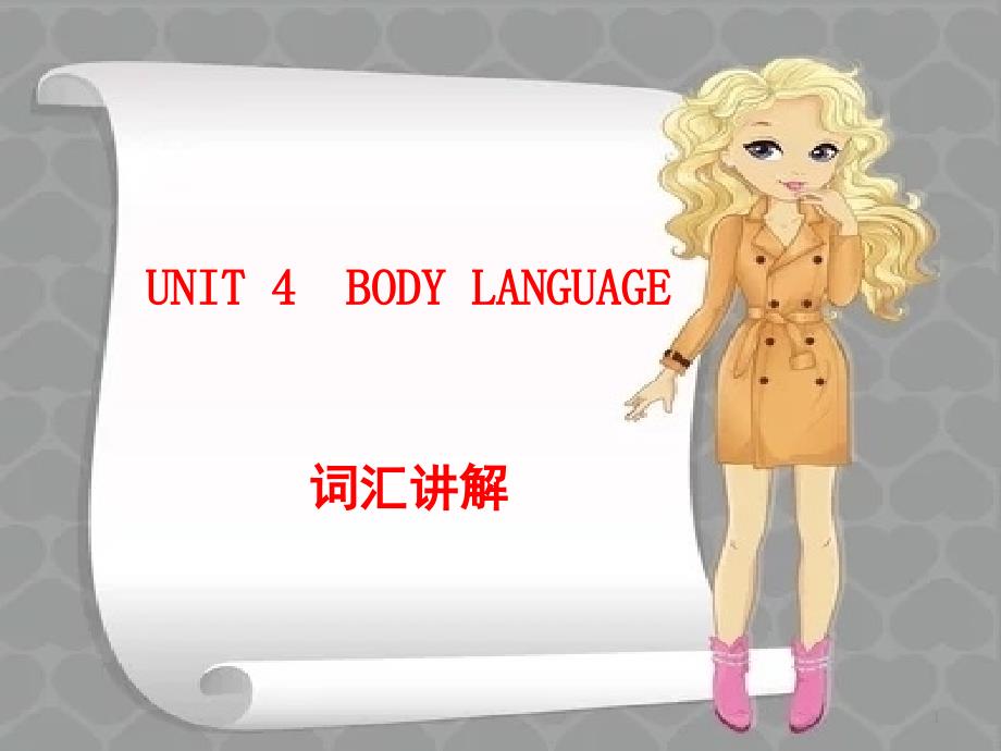 高中英语选择性必修一Unit4-Body-Language-词汇讲解课件_第1页