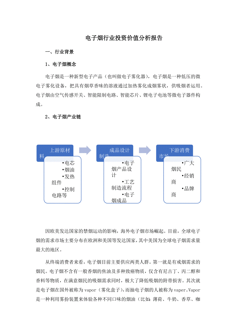 电子烟行业投资价值分析报告_第1页