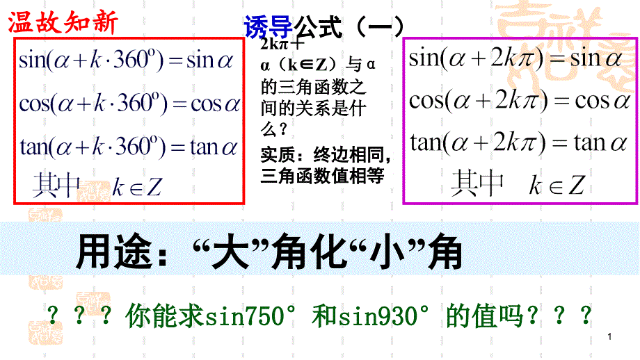 三角函数的诱导公式课件_第1页