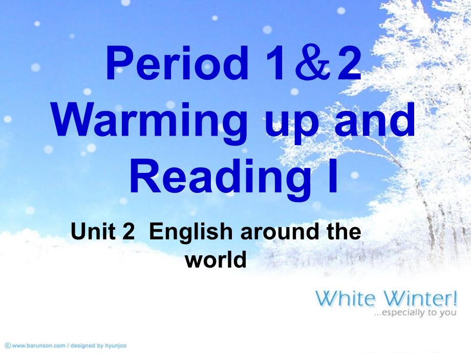 新人教版必修一Unit2WarmingupandReadingI课件_第1页