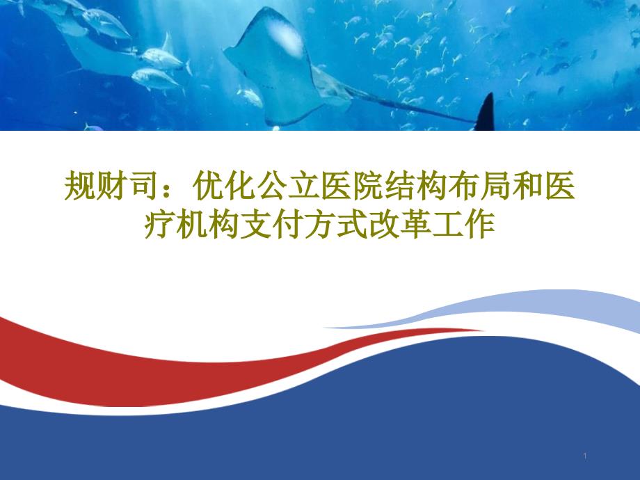 规财司优化公立医院结构布局和医疗机构支付方式改革工作课件_第1页