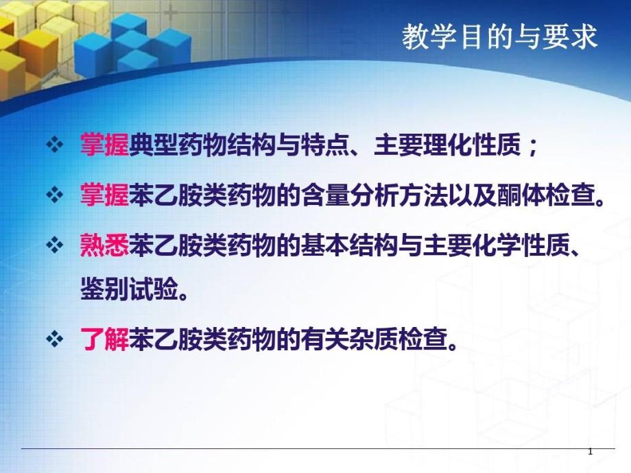 苯乙胺类肾上腺素药物的分析课件_第1页