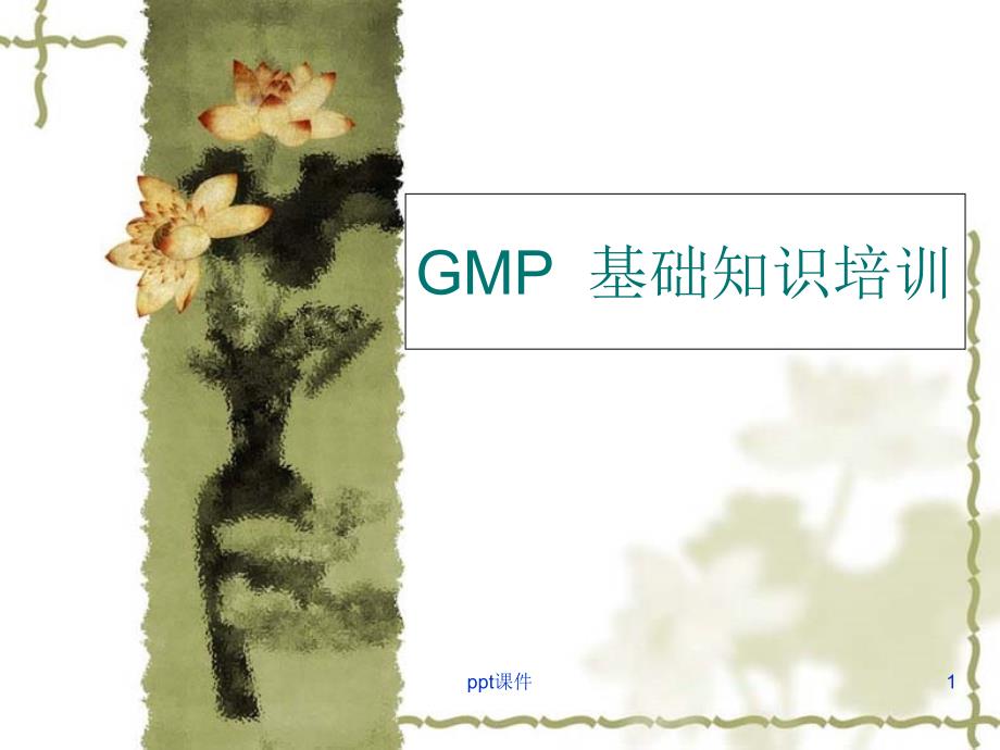 GMP基础知识培训--ppt课件_第1页