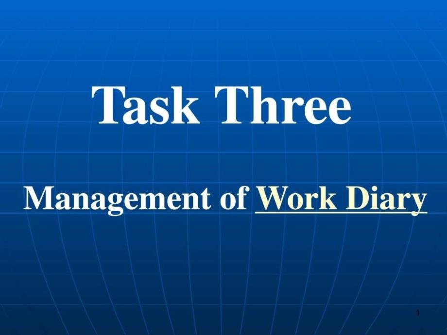 of-work-diary(工作日志管理)新编秘书英语ppt课件_第1页