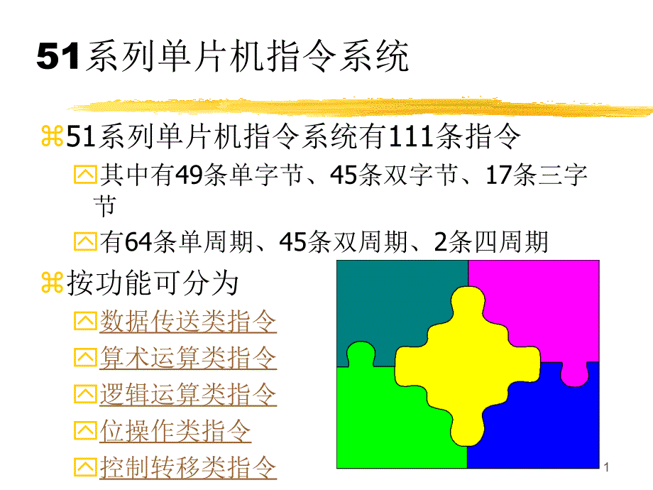 51单片机指令系统课件_第1页