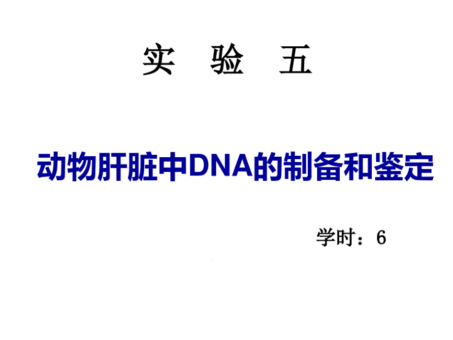 动物肝脏DNA提取和鉴定课件_第1页