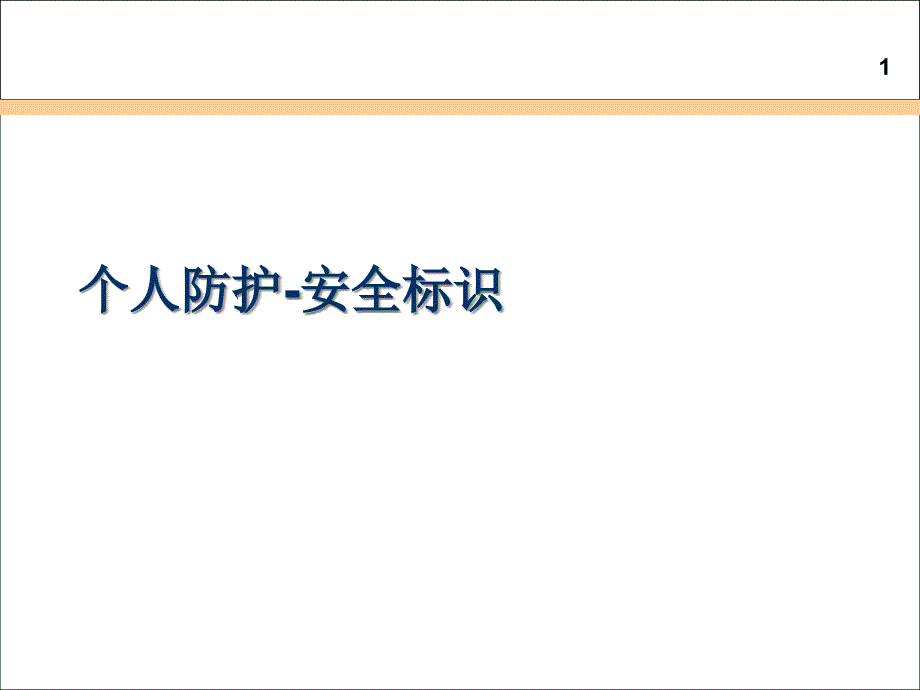 个人防护安全标识培训ppt课件_第1页