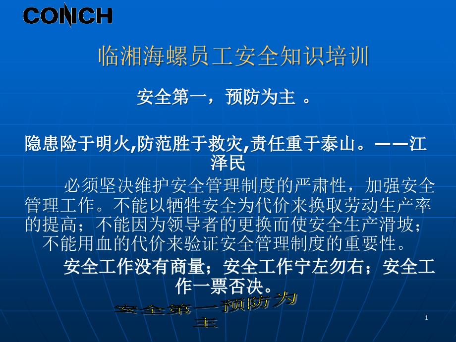 临湘海螺新进员工三级安全教育课件_第1页