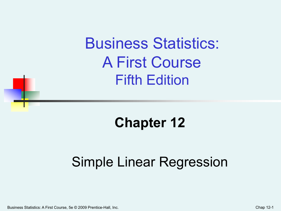 Lecture-9_Simple-Linear-Regression-第九章-简单线性回归分析课件_第1页
