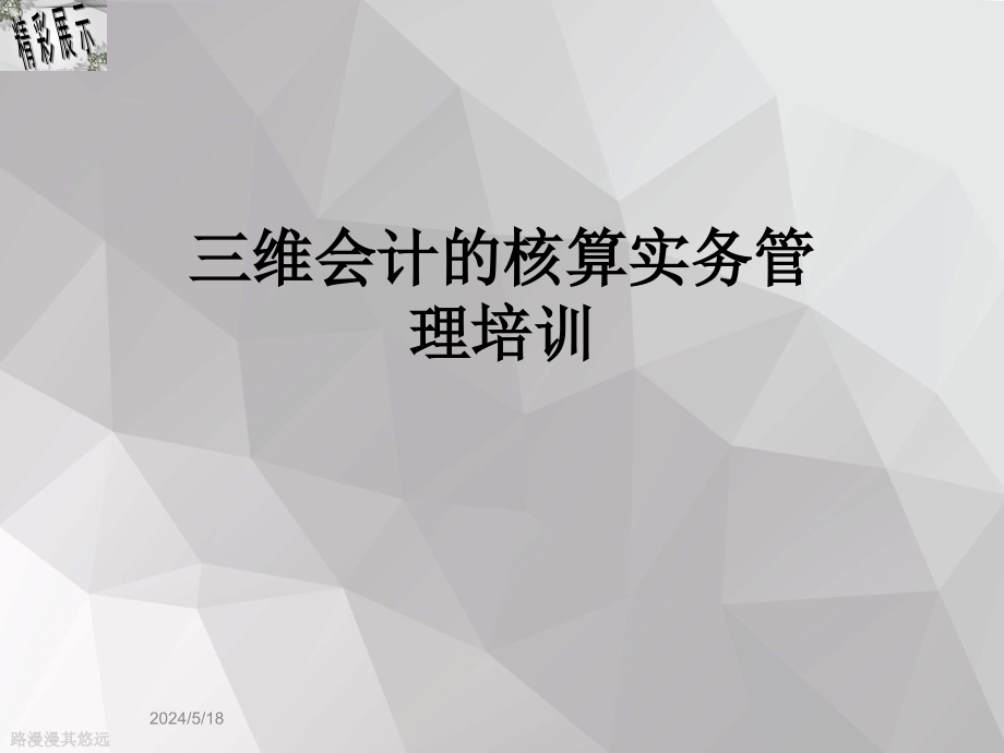 三维会计的核算实务管理培训课件_第1页