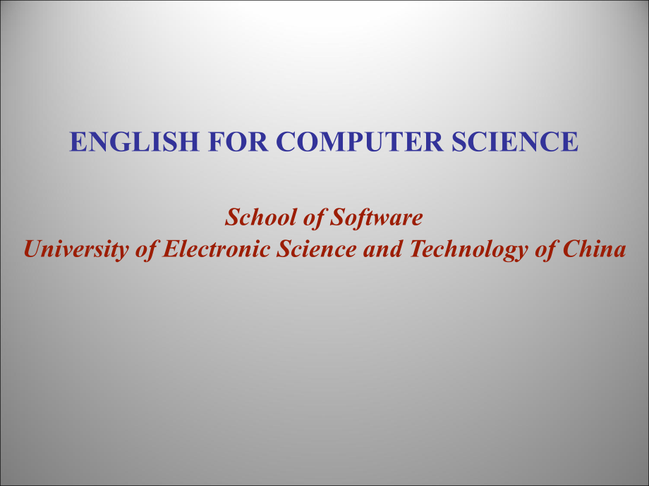 计算机专业英语教案课件_第1页