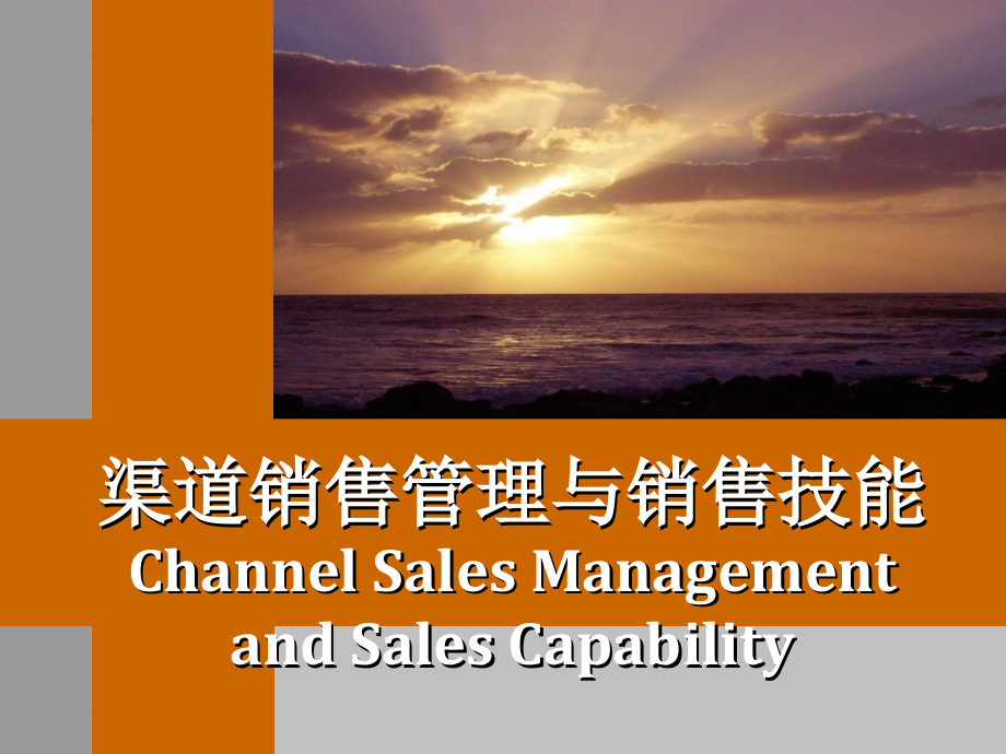 渠道销售管理与销售技能课件_第1页
