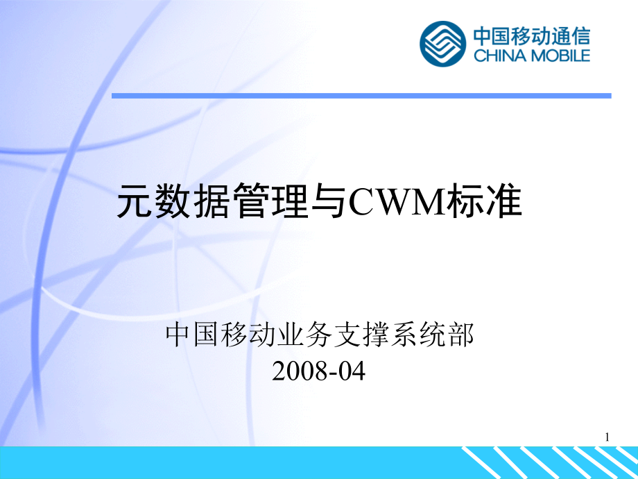 元数据管理与CWM标准解析课件_第1页