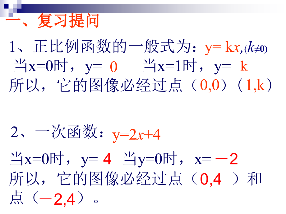 初中待定系数法求一次函数的解析式课件_第1页