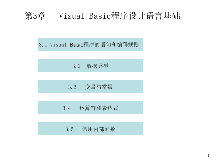 VisualBasic程序的语句和编码规则课件_第1页