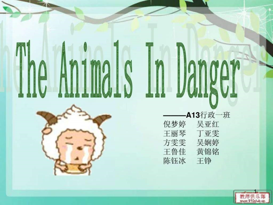 濒危动物介绍英语课件_第1页
