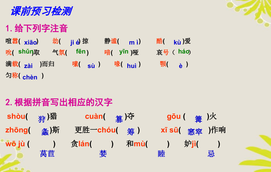 七年级语文上册(人教新课标)23绿色蝈蝈课件_第1页