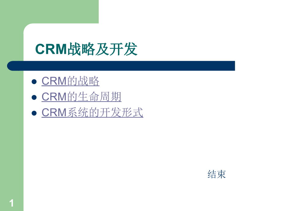 CRM客户管理战略及开发形式课件_第1页