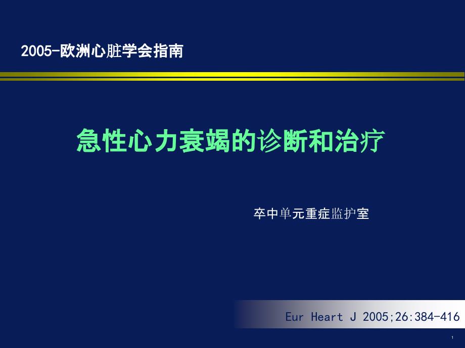 《ESC急性心衰指南》课件_第1页