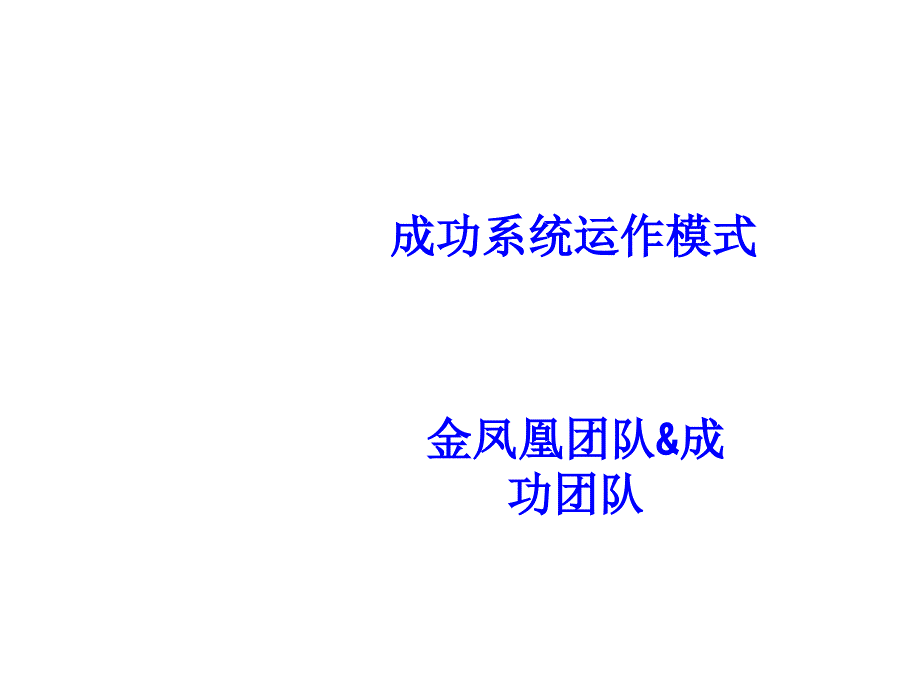 成功系统运作模式论述课件_第1页