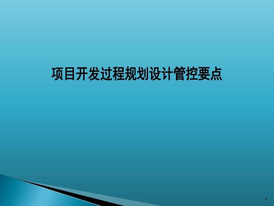 房地产项目开发过程规划设计管控要点_第1页