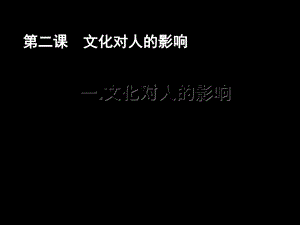 【政治ppt課件】文化對人的影響