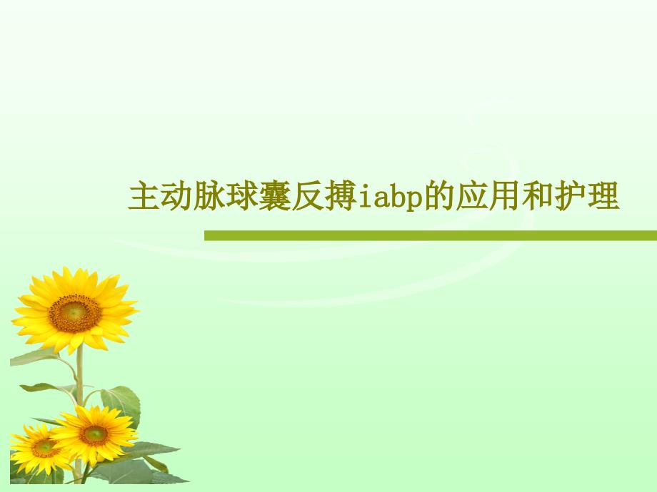 主动脉球囊反搏iabp的应用和护理课件_第1页