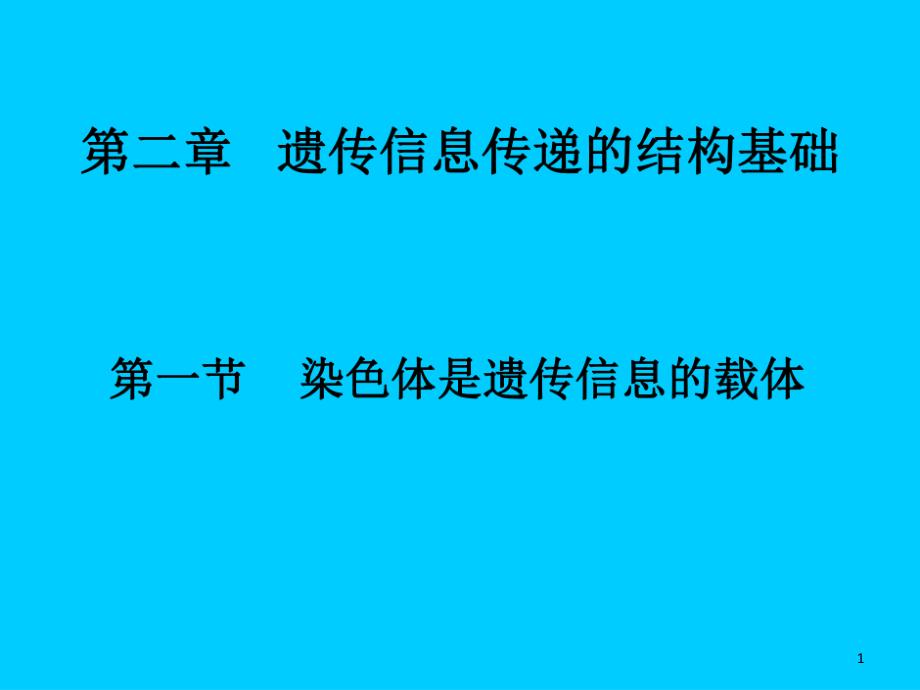 染色体是遗传信息的载体课件_第1页