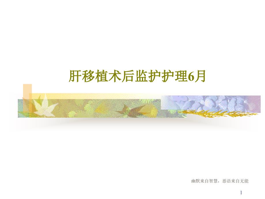 肝移植术后监护护理6月课件_第1页