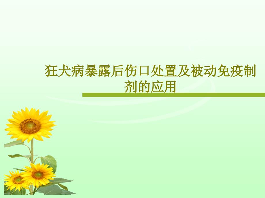 狂犬病暴露后伤口处置及被动免疫制剂的应用课件_第1页