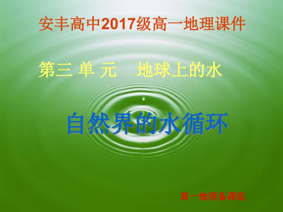 第三章第一节水循环ppt课件人教版必修一地理_第1页