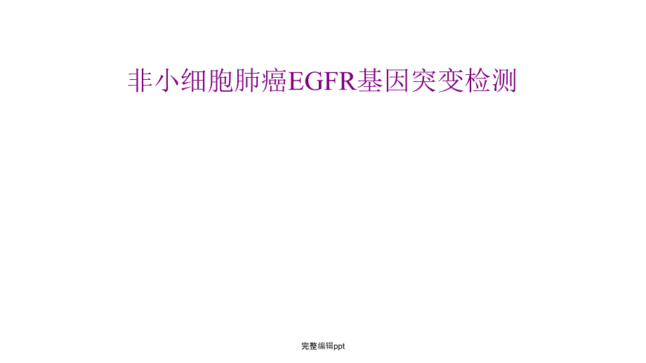 非小细胞肺癌EGFR基因突变检测 ppt课件_第1页