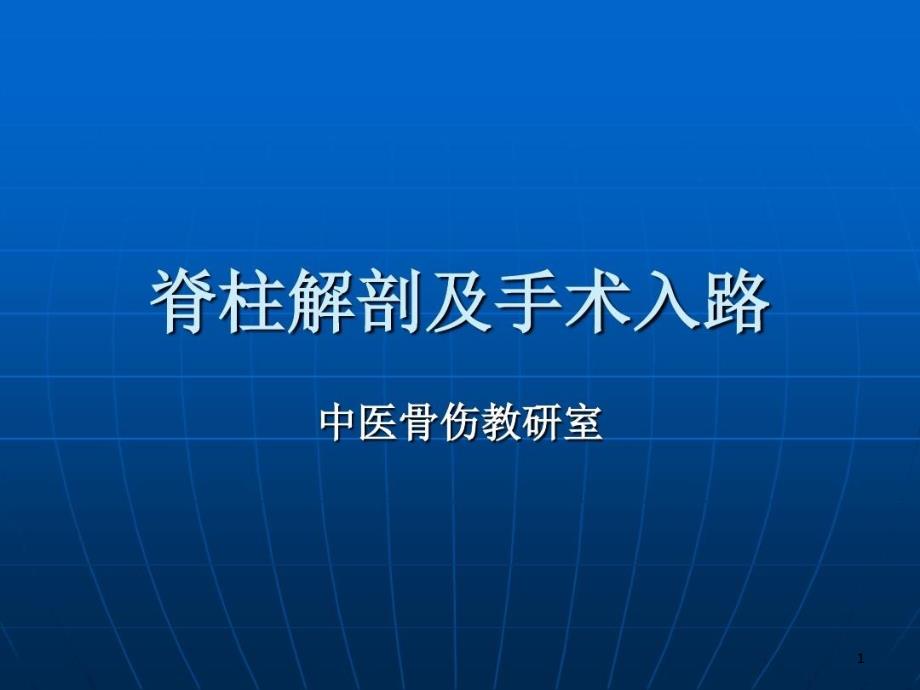 脊柱解剖及手入路课件_第1页